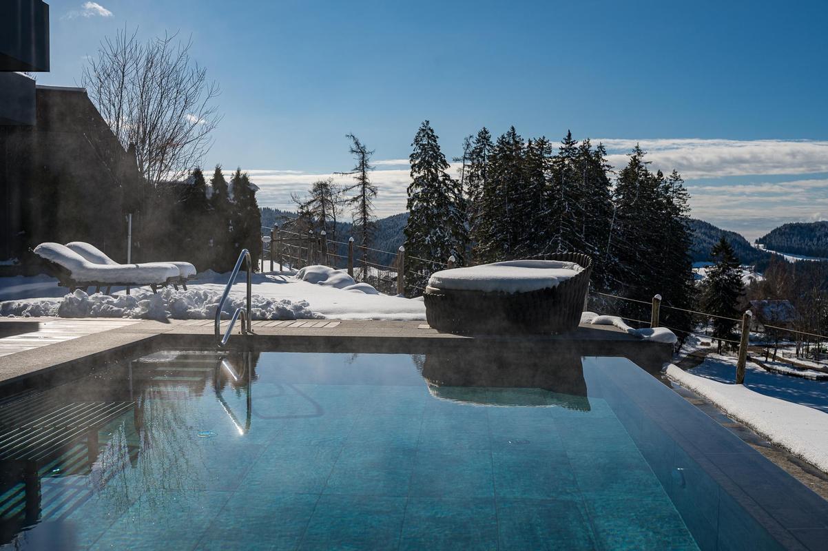 BergVillen Winter pool with side views