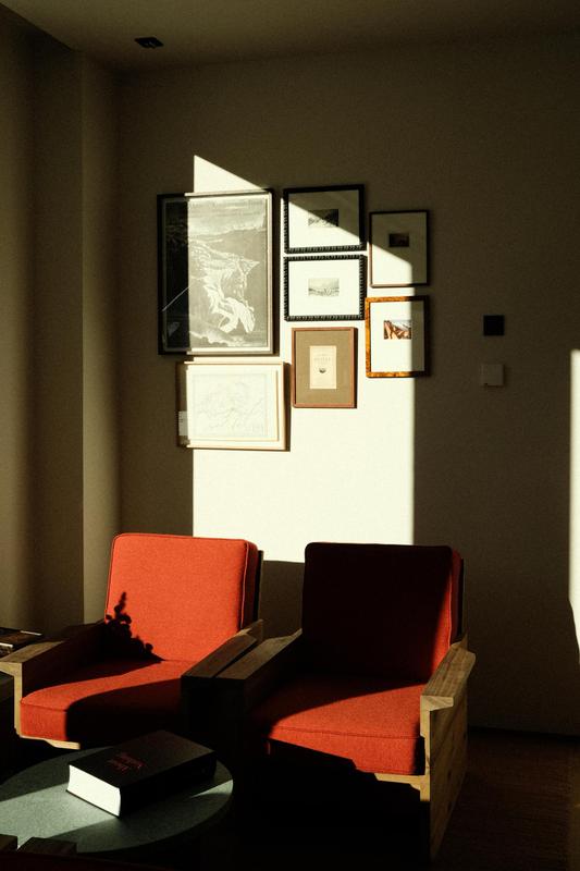 Grand Hotel Belvedere close up with sunlight and paintings