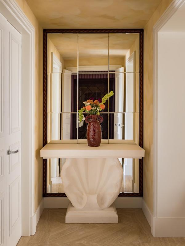 Casa Monti hallway with art piece