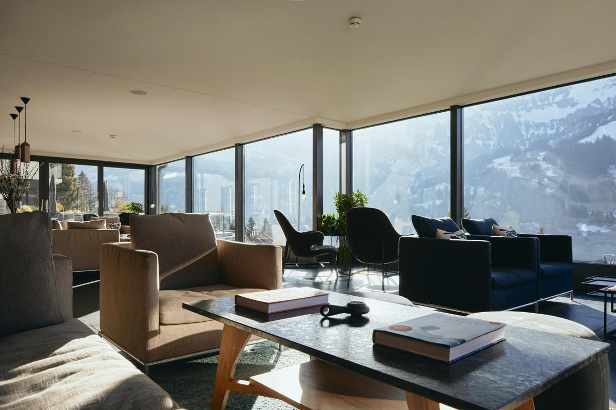 The Cambrian lobby with views