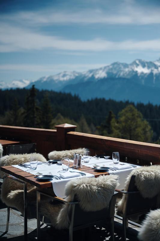 Le Crans winter view