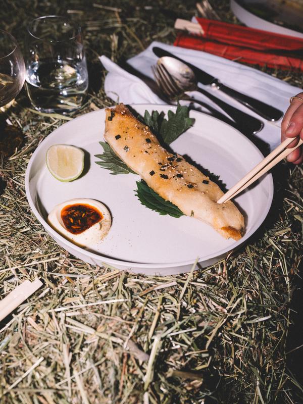 Rote Wand food on a straw table