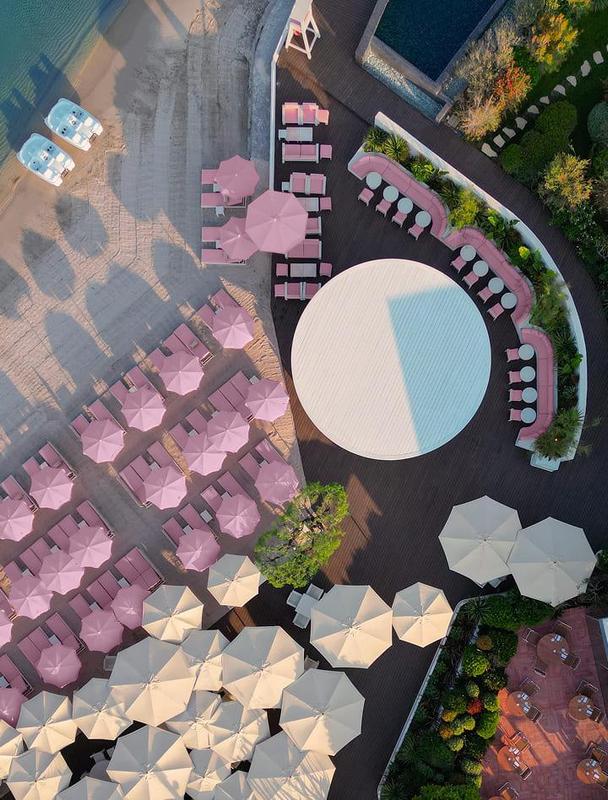Cap d'Antibes Beach Hotel aierial view