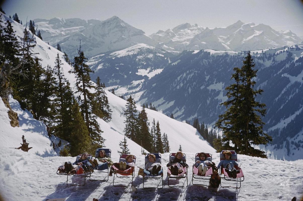 Lounging in Gstaad, Slim Aarons