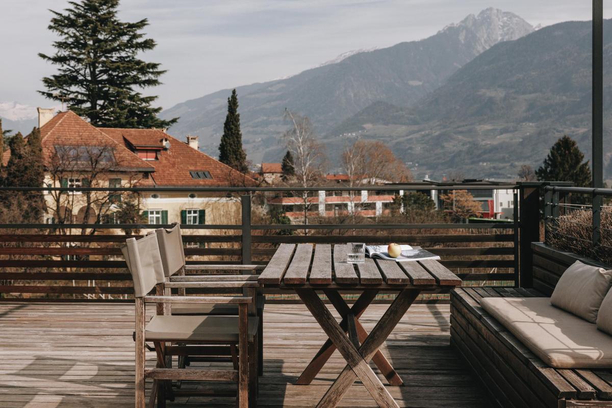 Schwarzschmied_2025. Terrace with mountain views