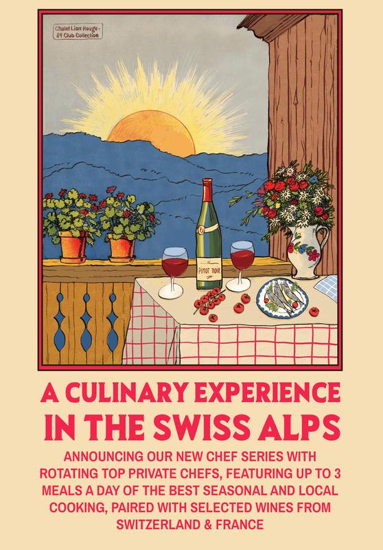 A culinary experience in the Alps, Vintage Poster_new