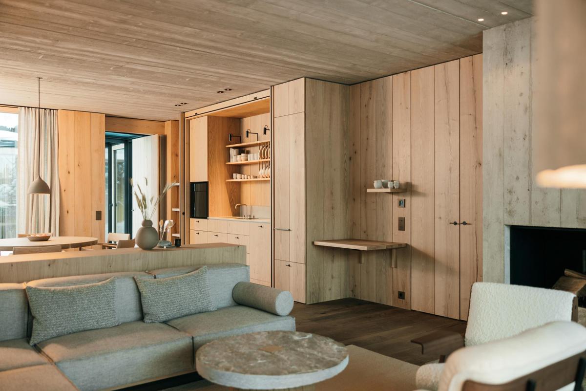 Wiesergut_Mountain Escape Living Room with kitchen