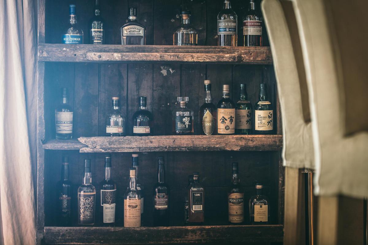 Zannier Le Chalet bar bottles